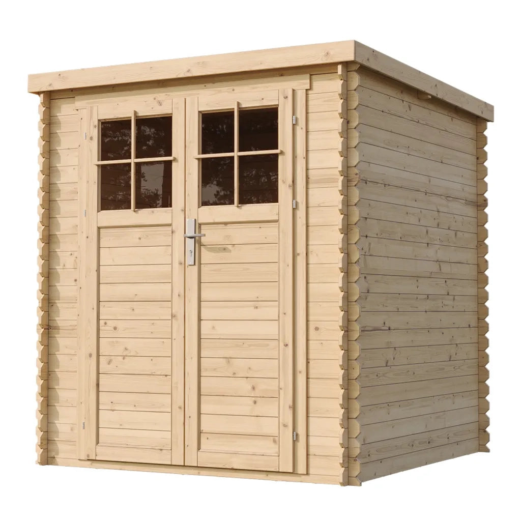 TIMBELA M309F Casetta da Giardino in Legno per Esterni con porta con serratura di alta qualit? - A200x204x204cm/3.53 m2