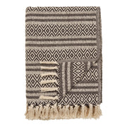 Plaid Adana, Marrone, Cotone, 130x180x1 cm
