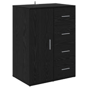 Credenza | Madia | Buffet da pranzo | Armadio da pranzo Rovere Nero 59 x 39 x 80 cm Legno multistrato