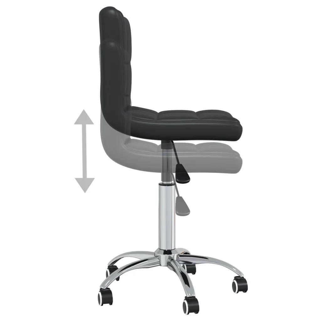 Sedia da Pranzo Girevole Nera in Similpelle cod mxl 14690