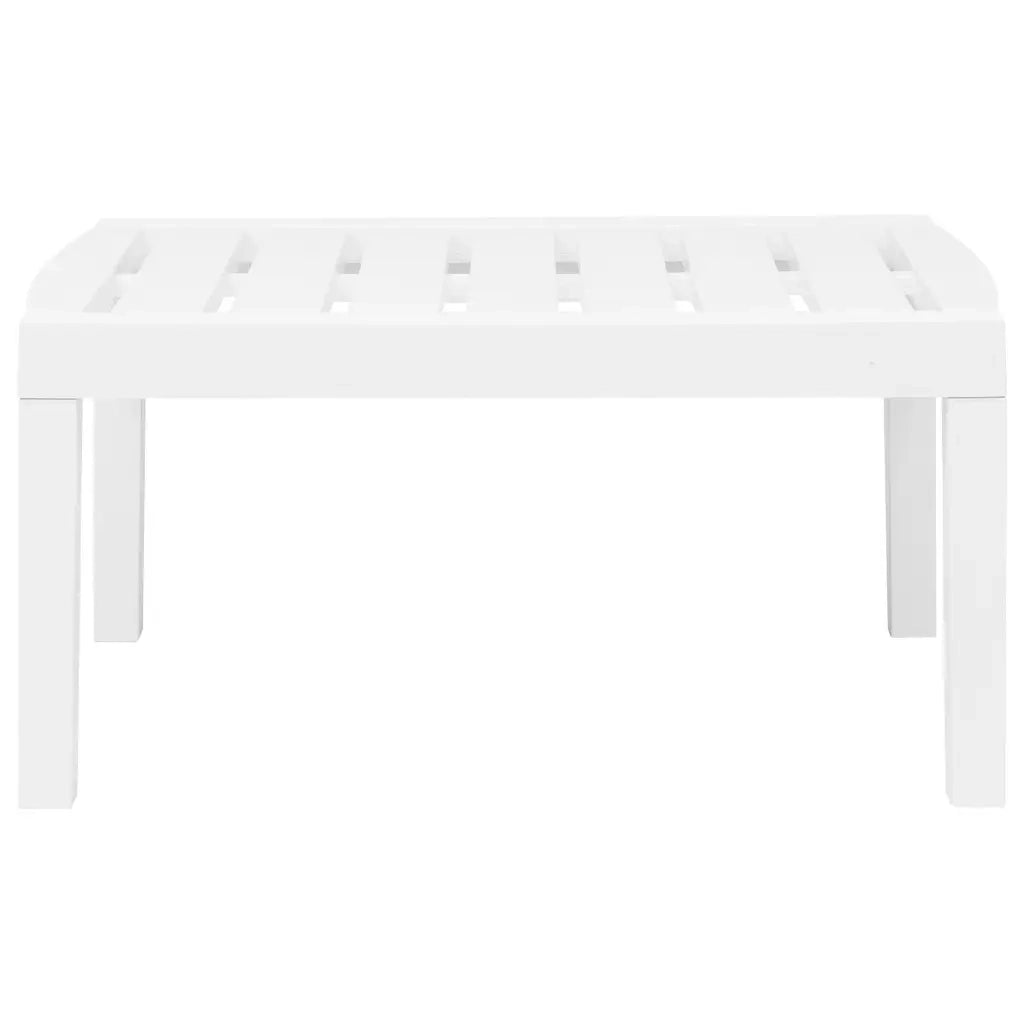 Set Salotto da Giardino 3 pz | Set di Mobili da Esterno in Plastica Bianco