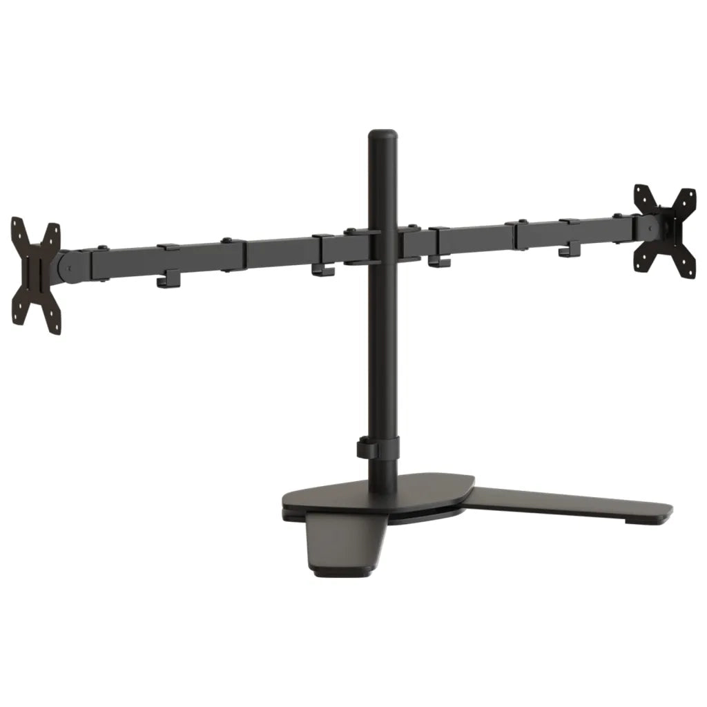 Supporto per Monitor Doppio in Acciaio Nero VESA 75/100 mmcod mxl 130992