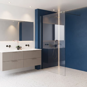 Parete Doccia Rea Flexi Transparent / Chrome 130