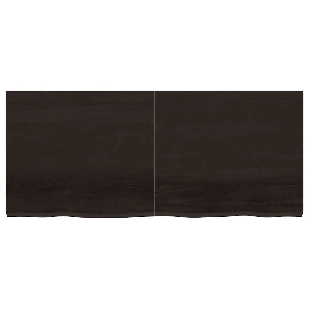 Mensola | Ripiano | Scaffale Marrone Scuro 140x60x(2-4) cm Massello Rovere Trattato