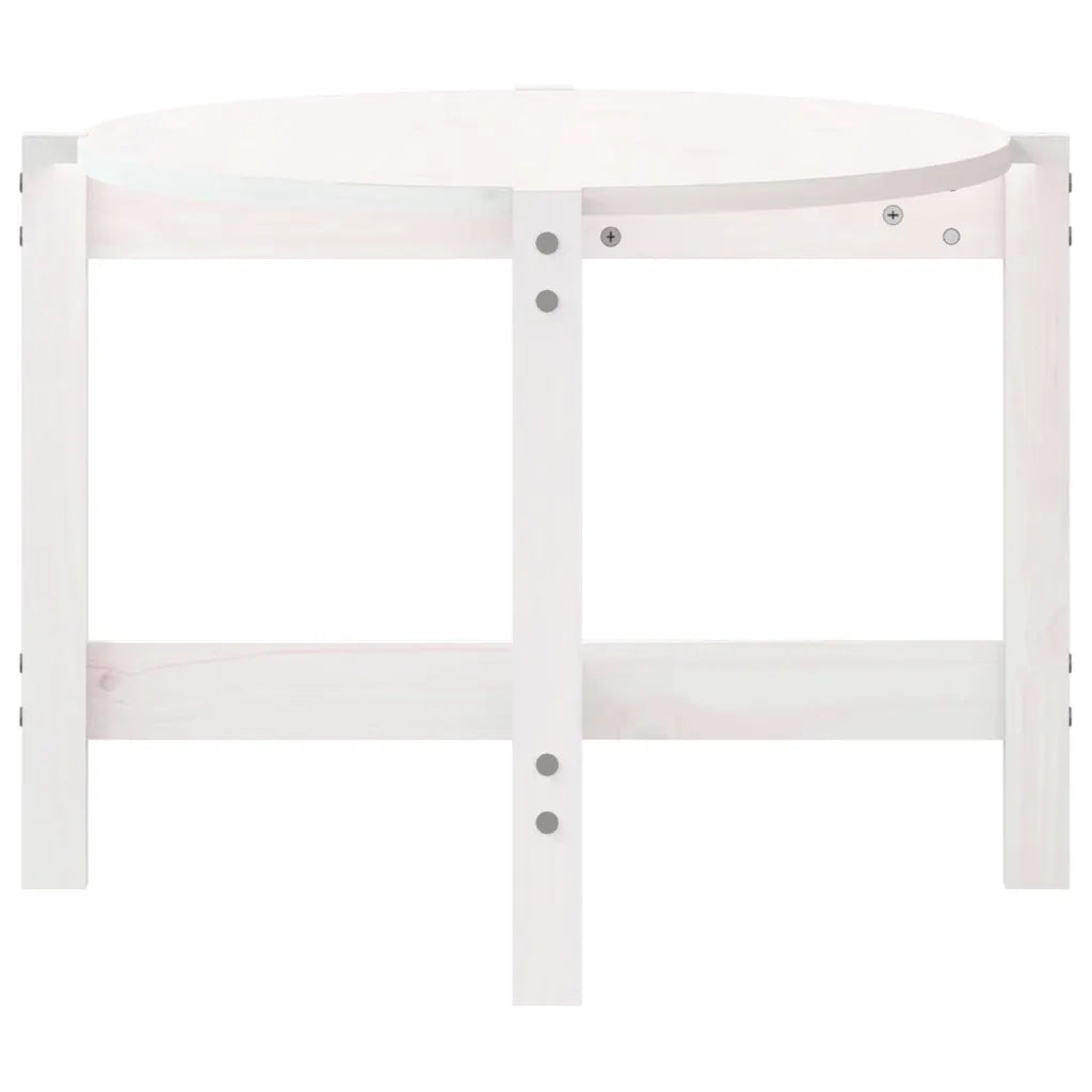 Tavolino da salotto | Tavolino da caff¨¨ | Tavolino da Soggiorno Bianco 118x63x45 cm Legno Massello di Pino