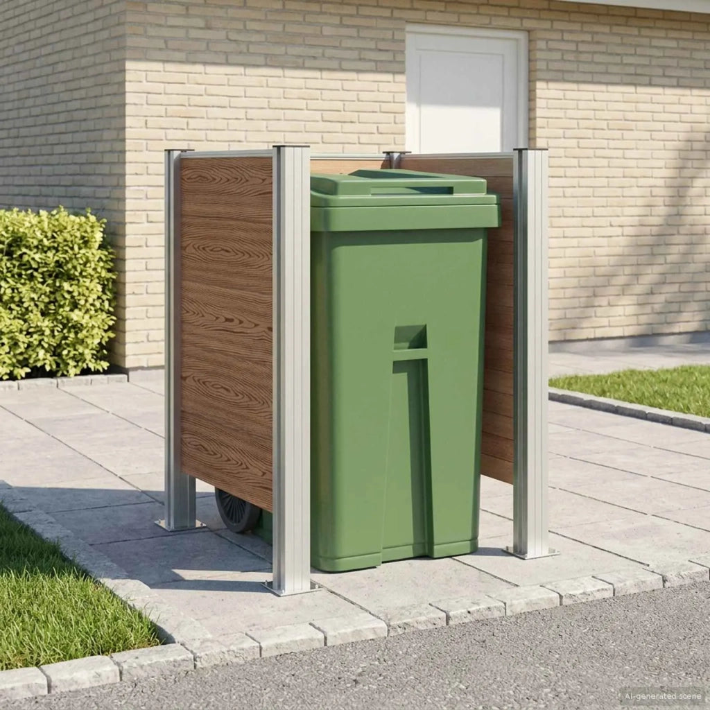 Recinzione Contenitore per Rifiuti Marrone 85 x 85 x 115 cm 42039181