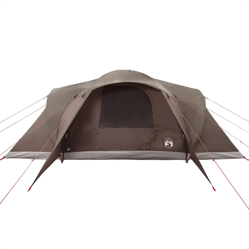 vidaXL Tenda da Campeggio a Cupola per 6 Persone Marrone Impermeabile
