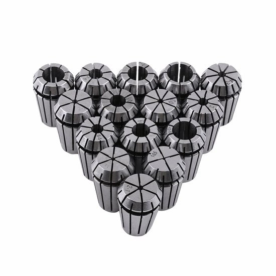 Set di colletto primaverile 15 pezzi - diametro 1-13 mm - 0,008 mm di sfasamento - tenuta di chiusura - banco di fresatura CNC - banco di tornitura - attacco di spinta