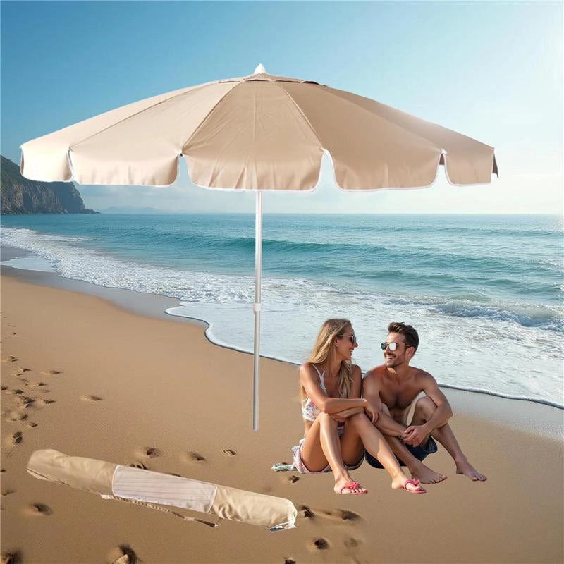OMBRELLONE 16 STECCHE MONTECARLO CM 220 CON TUBO IN ALLUMINIO 32 MM COLORI ASSORTITI