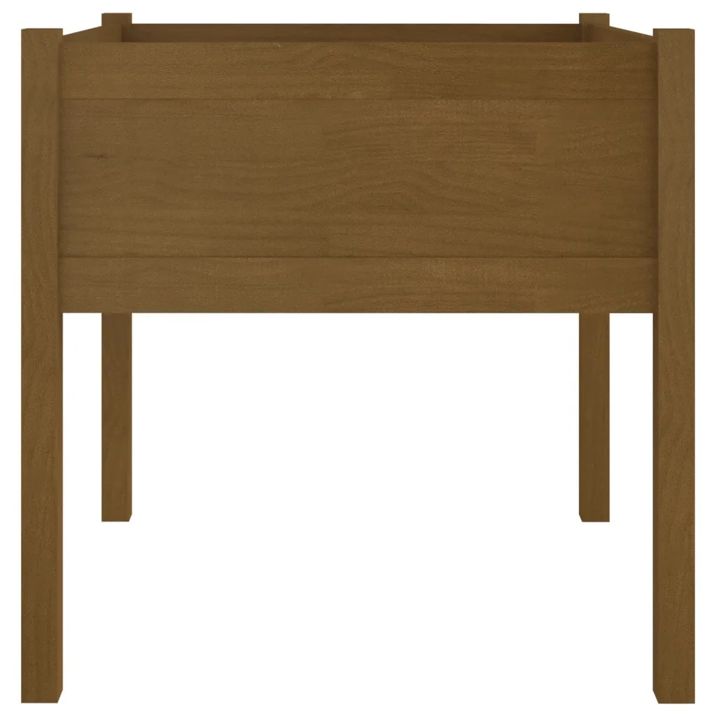 Fioriera Giardino Marrone Ambra 70x70x70 cm Legno Massello Pino 810815