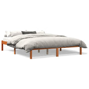 Letto matrimoniale | Letto per adulti | Giroletto senza Materasso Marrone Cera 150x200 cm Legno di Pino
