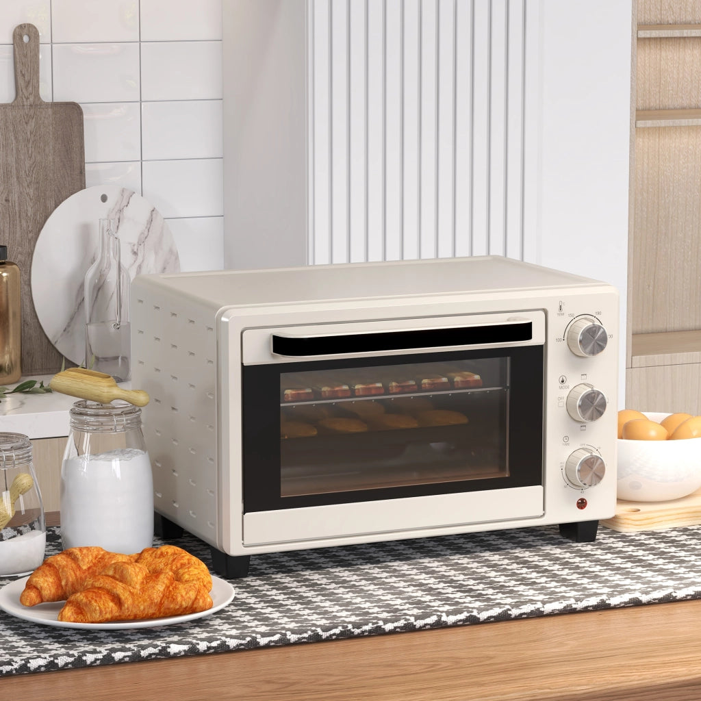 Mini Forno Elettrico 21 L 1400 W con Girarrosto; 3 Modalità e Temperatura Regolabile 100-230°C