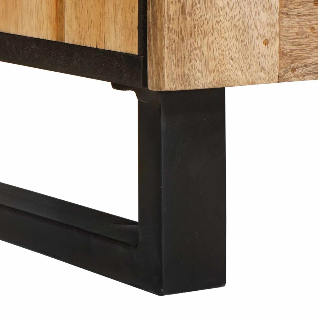 Credenza 2 pcs Marrone 60 x 33 x 75 cm Legno di mango massello