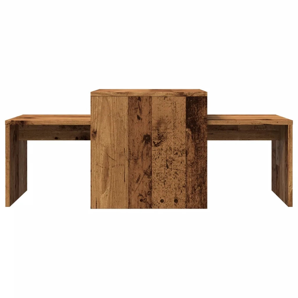 Tavolino da Salotto Legno Vecchio 100x48x40 cm in Truciolato 856054