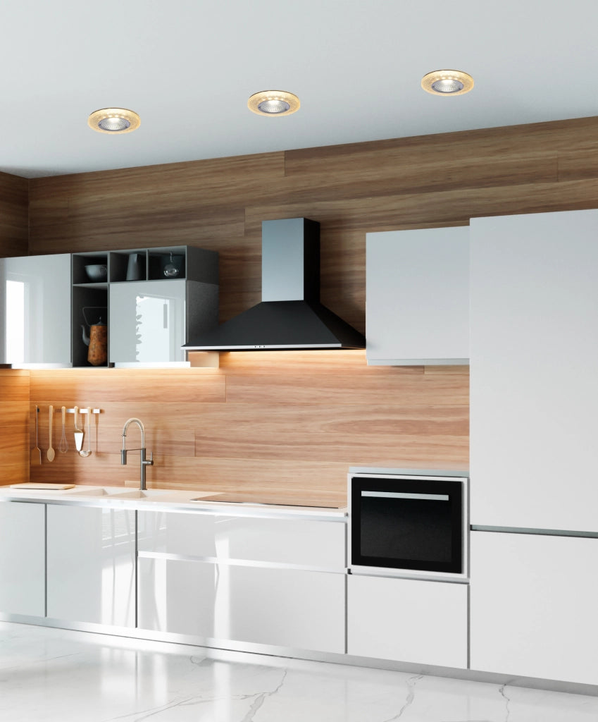Faretto LED integrato 5W ambra tondo Candellux SAK-04