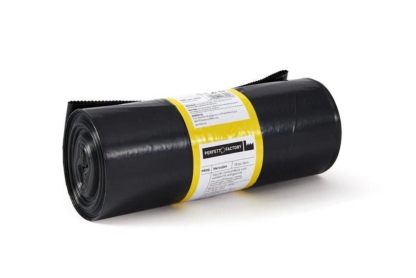 Perfetto Hercules sacchetto per rifiuti 150 L Nero 10 pz