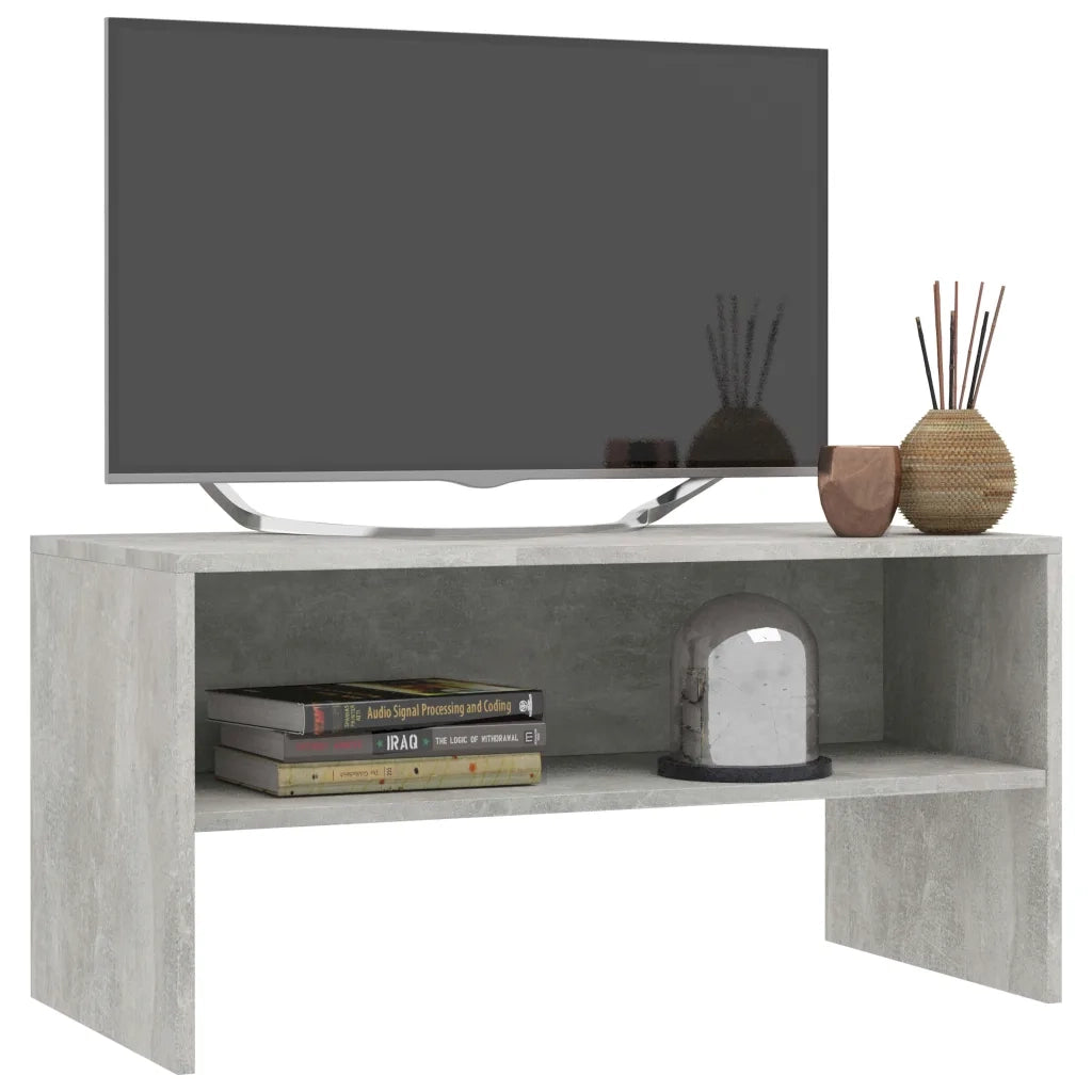 Mobile Porta TV Grigio Cemento 80x40x40 cm in Legno Multistrato 800058