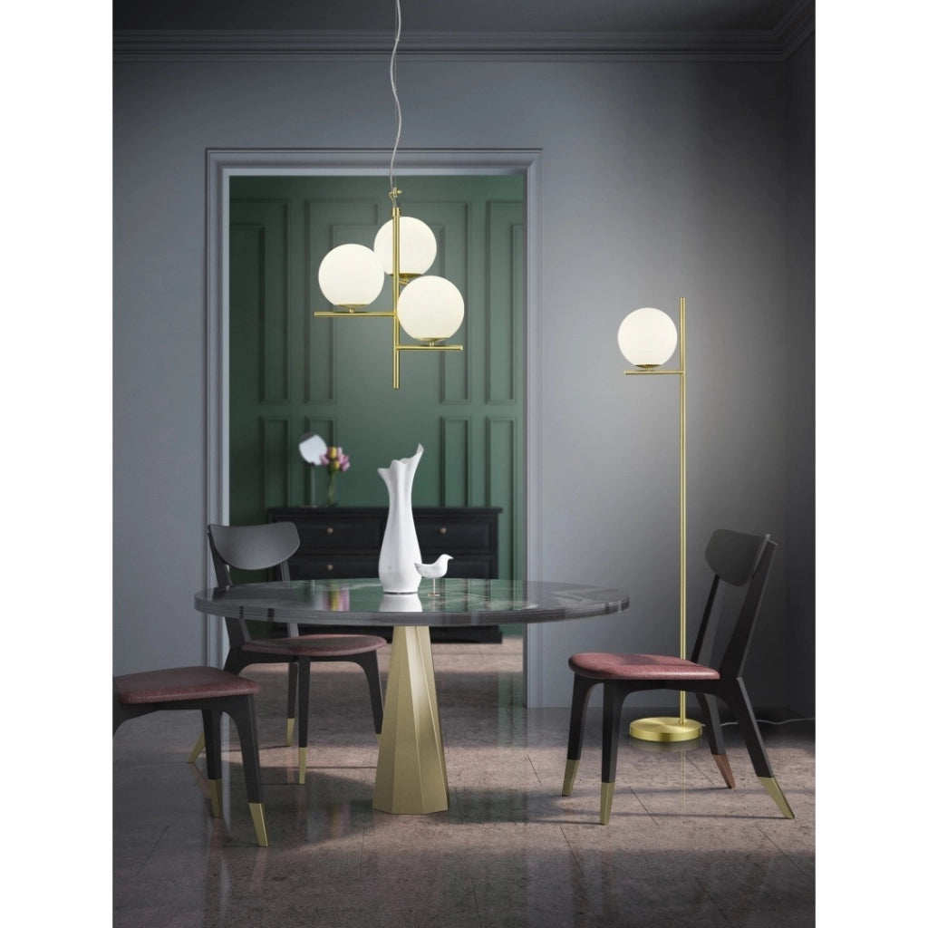 LAMPADARIO 3XE14 PURE D.40CM OTTONE OPACO