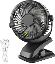 Ventilatore da Tavolo Mini-USB con Batteria Ricaricabile e 3 Velocità
