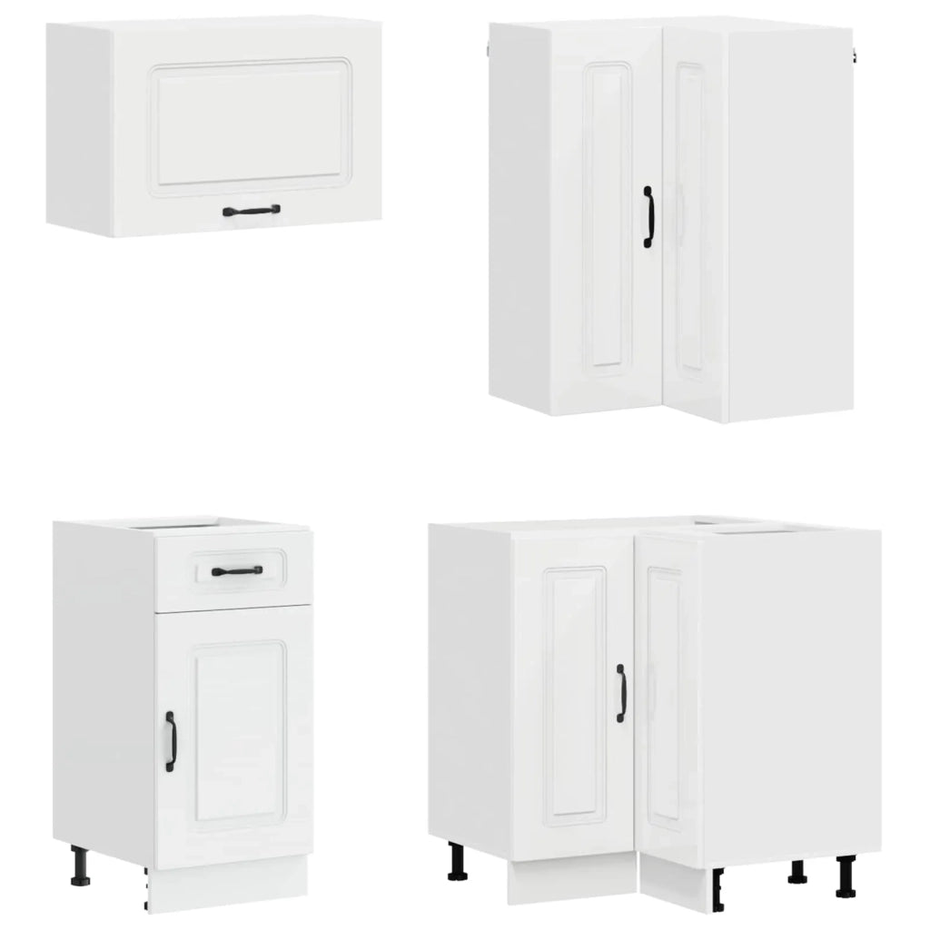 Unità Cucina KALMAR 8 pcs Bianco Lucido Legno ingegnerizzato 3438375