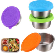 Contenitori per insalata da viaggio, contenitori per conservazione, contenitori alimentari riciclabili con coperchio, contenitori per insalata, contenitori per salse da insalata, contenitori per salse da insalata inerte, 4 pezzi