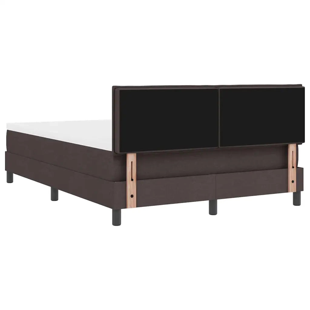 Letto a molle con materasso Marrone Scuro 140 x 190 cm Tessuto 3338765