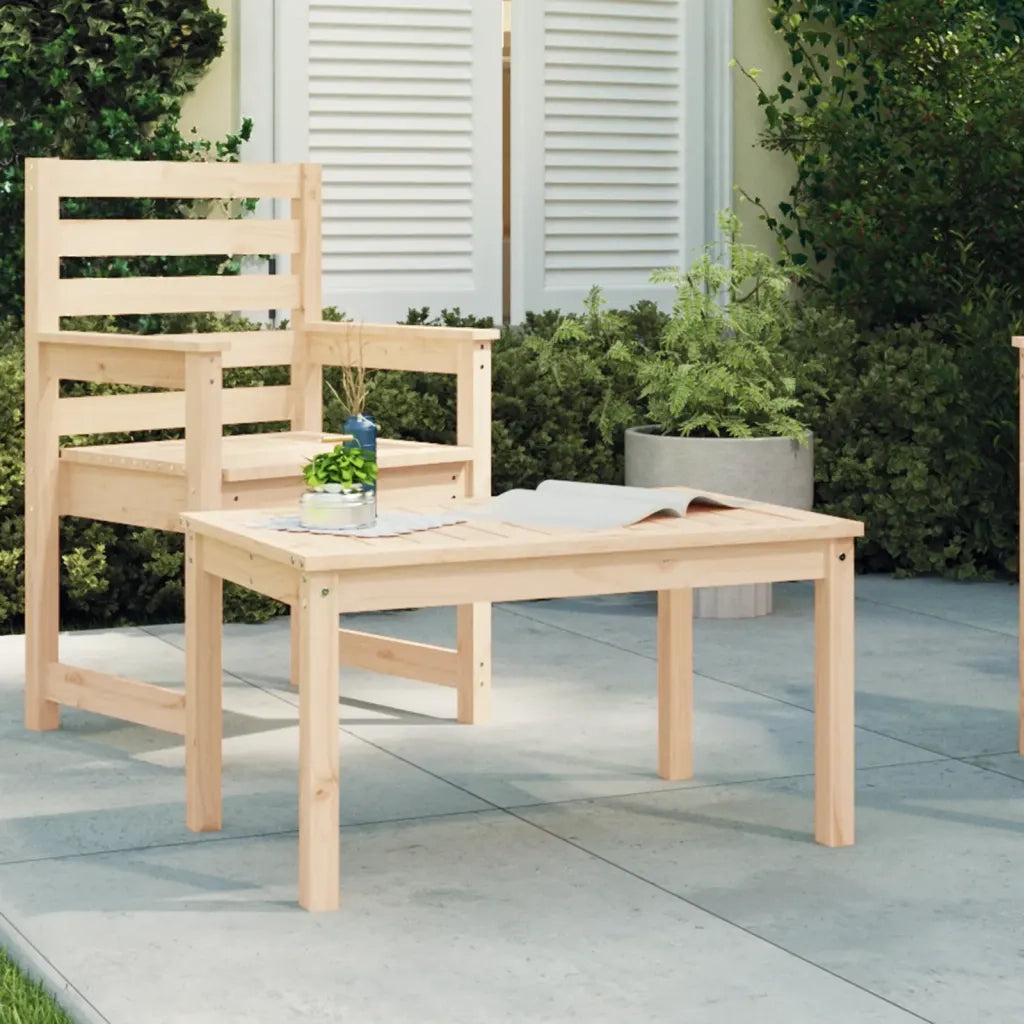 Tavolo da Giardino | Tavolino da esterno 82,5x50,5x45 cm in Legno Massello di Pino
