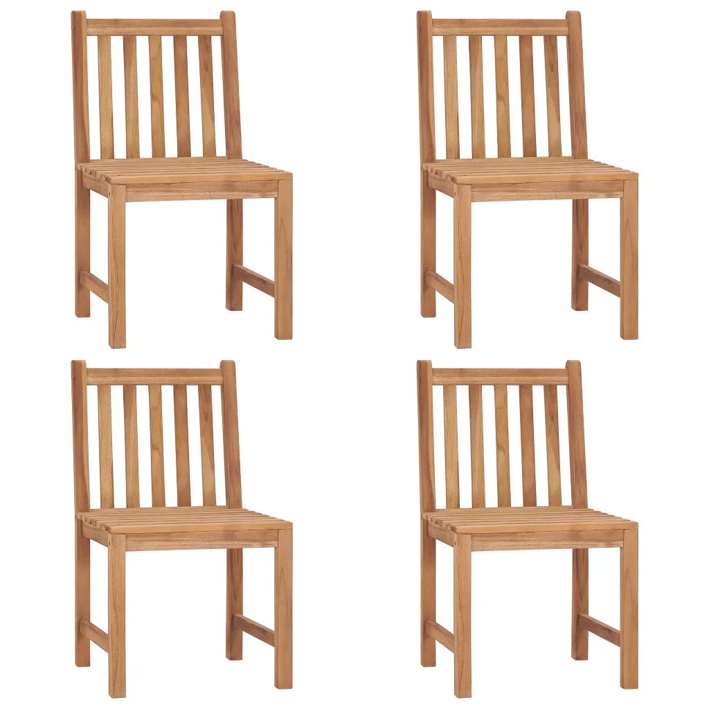 Sedie da Giardino 4 pz con Cuscini in Legno Massello di Teak 3073114