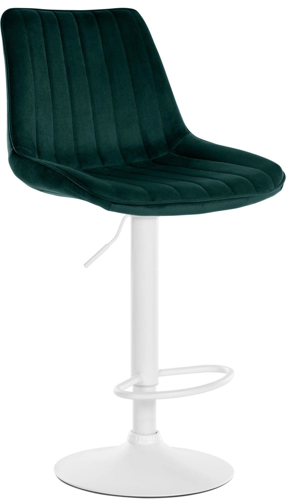 Sgabello Toni Velvet verde,bianco