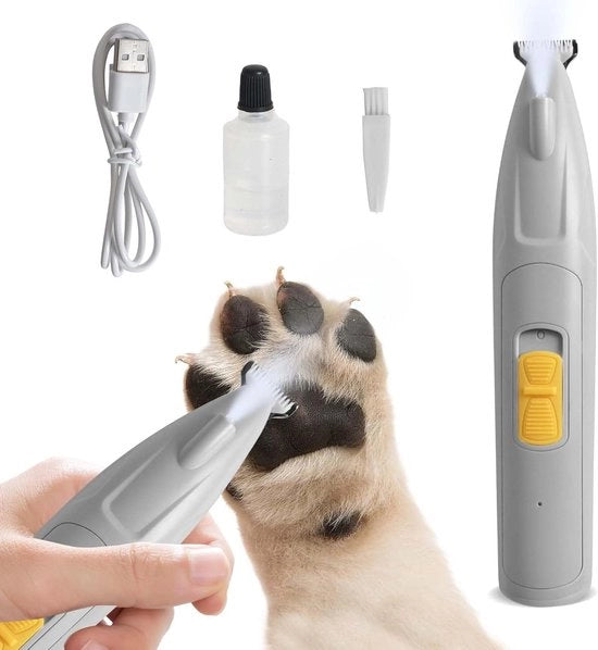 Trimmer per Capelli Animali Ricaricabile con Luce LED - Trimmer per Capelli di Cane con Funzione per Pelle di Cane - Trimmer per Capelli di Animali da Compagnia per Cane - Gatto - Occhi - Orecchie