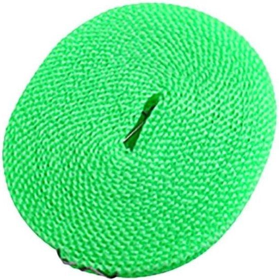 Linea da stendibiancheria a rete anti-slit 5m impermeabile con chiusura a ventosa, per lavanderia esterna, verde