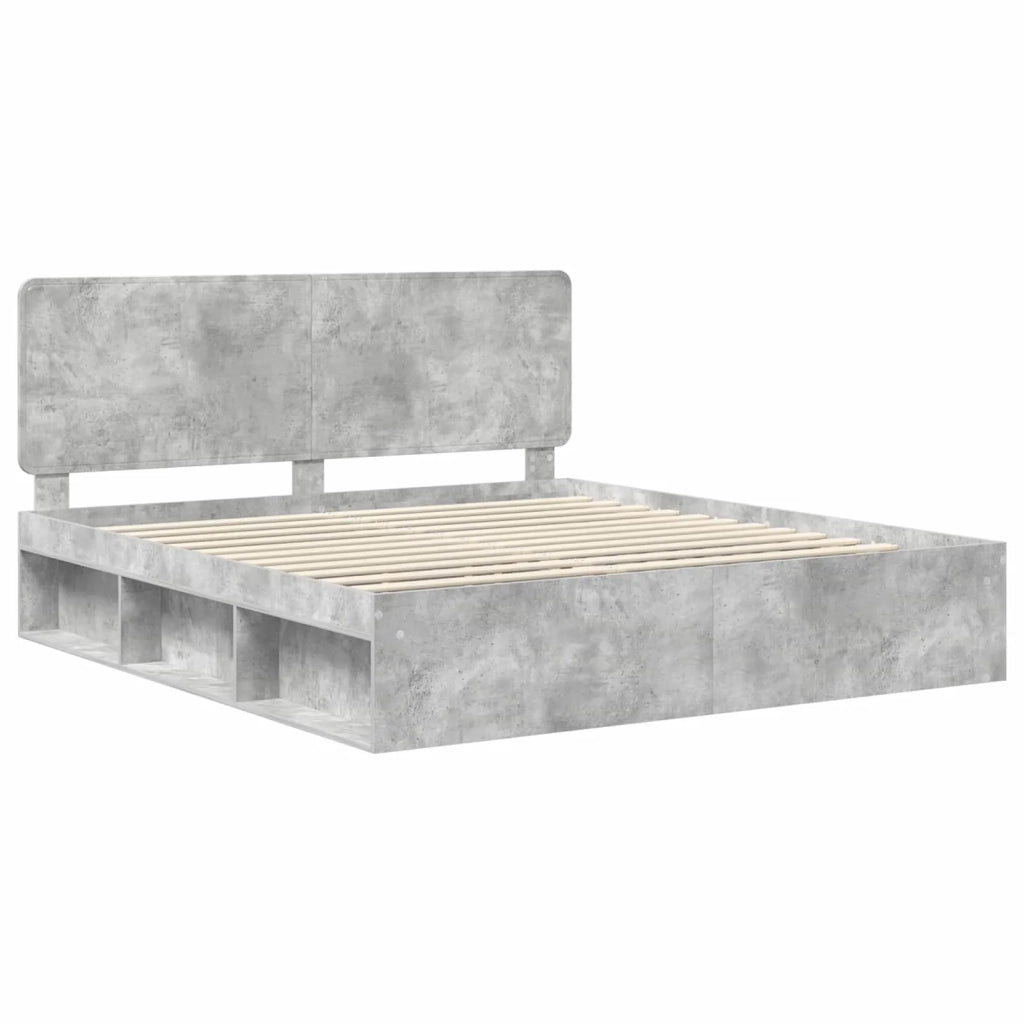 Struttura del letto Calcestruzzo 180 x 200 cm Pino massello 3412455