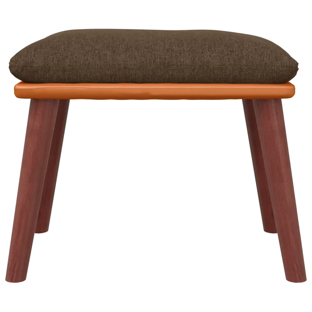 vidaXL Poggiapiedi Marrone 45x29,5x35 cm in Tessuto e Similpelle