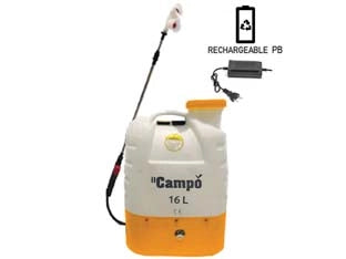 POMPA A ZAINO A BATTERIA PIOMBO 12V LT.16  cm.38x18,5x52h.    IL CAMPO