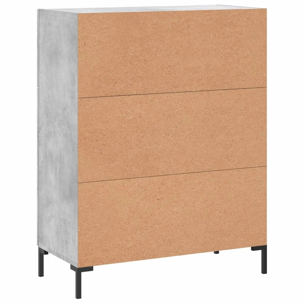 Buffet credenza cassettiera armadio mobile contenitore organizer per cucina soggiorno salotto 69,5 x 34 x 90 cm legno ingegnerizzato grigio 02_0032068