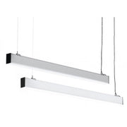 Trade Shop - Plafoniera 40w 120cm Con Cavi Sospensione Alluminio Silver Illuminazione Luce 6500k 00640 -