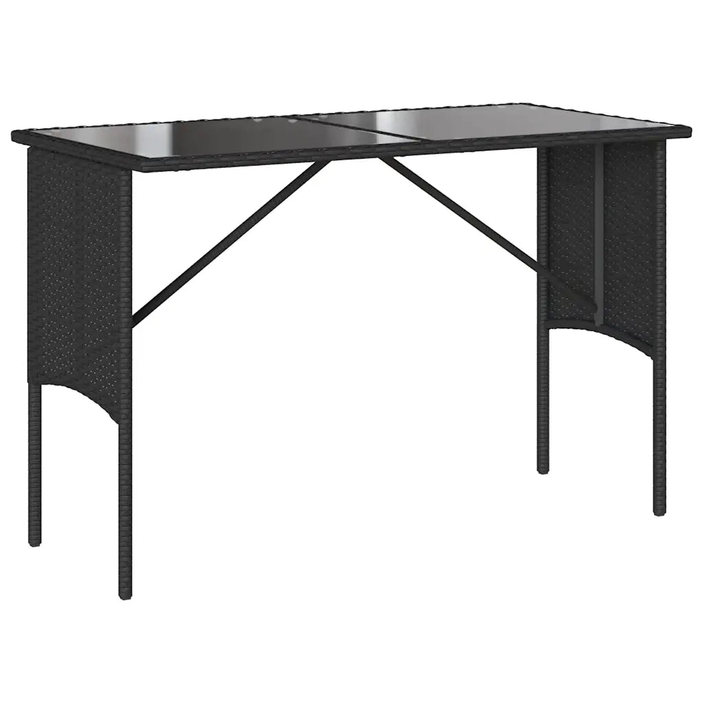 vidaXL Set da Pranzo da Giardino 3 pz con Cuscini Nero in Polyrattan