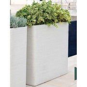 Vaso Fioriera Cassetta Alta Rigata Shabby Vasar h 61cm in resina Colore: Bianco Perla