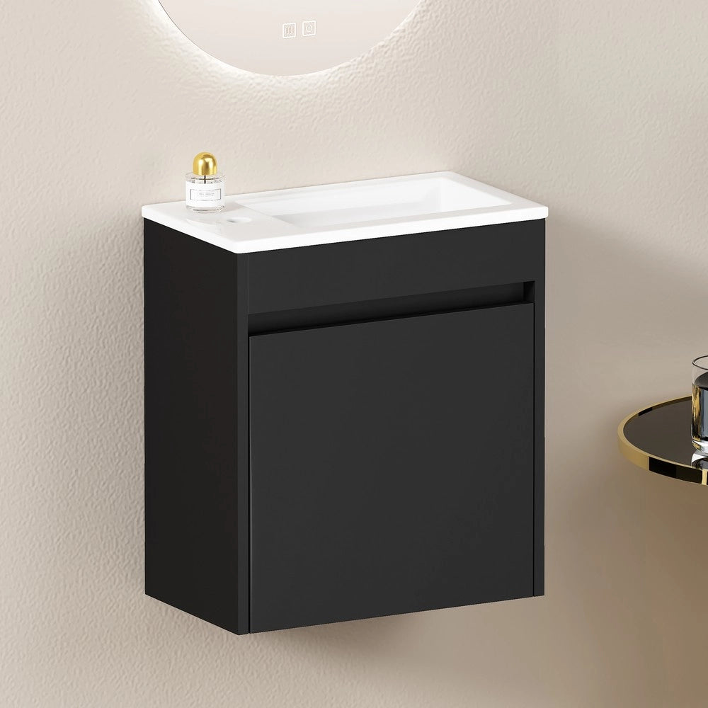 Armadietto Bagno con Anta Soft-Close ¨C Xylo ¨C Nero, 46 cm