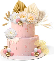 Decorazioni per torta per compleanno - Boho Felice Compleanno - Festa di benvenuto per bambini - Ragazze e donne - Festa di compleanno - 45 pezzi.