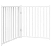 Cancelletto di sicurezza pieghevole per cani 2 pannelli 160 cm legno massello di abete bianco 02_0023048