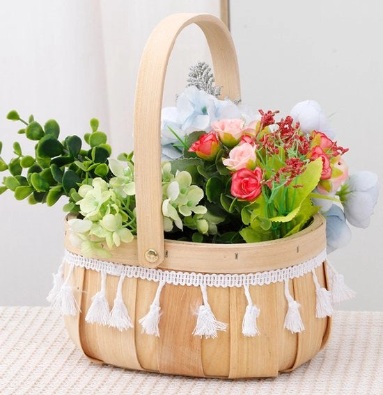 Fruitiera portatile multifunzionale con manico per la conservazione di verdure, attrezzatura da picnic e fiori.