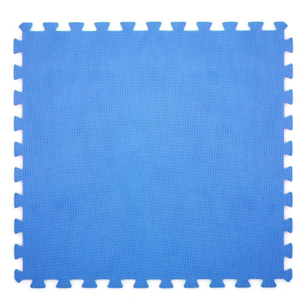 Tappeto Sottopiscina Morbido 6 Pezzi 60x60 cm Blu