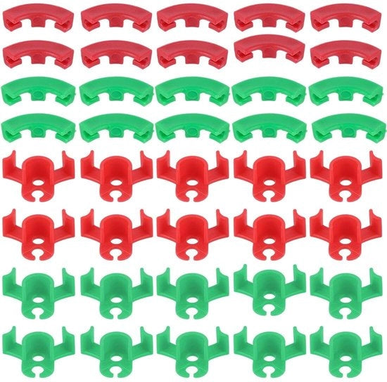 Clip per piante 40 pezzi - Supporto per piante - Fermo piante - Ring per piante - Clip per piante esterne - Materiale di alta qualità in plastica