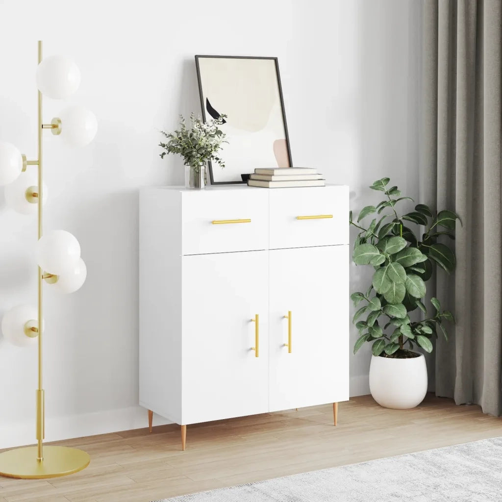 Credenza | Madia | Buffet da pranzo | Armadio da pranzo Bianca 69,5x34x90 cm in Legno Multistrato