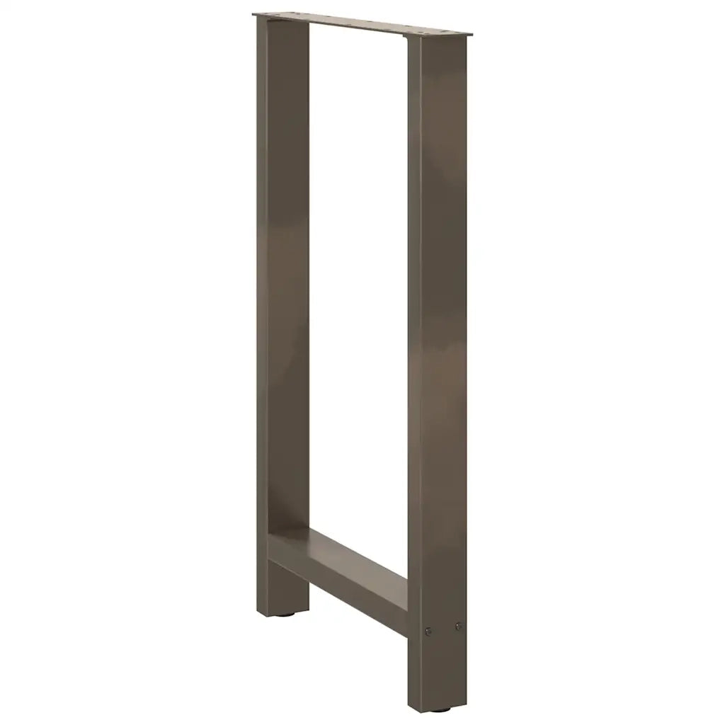 Gambe per tavolo da bar in acciaio naturale 2 pz 60x(100-101) cm in acciaio 4013347