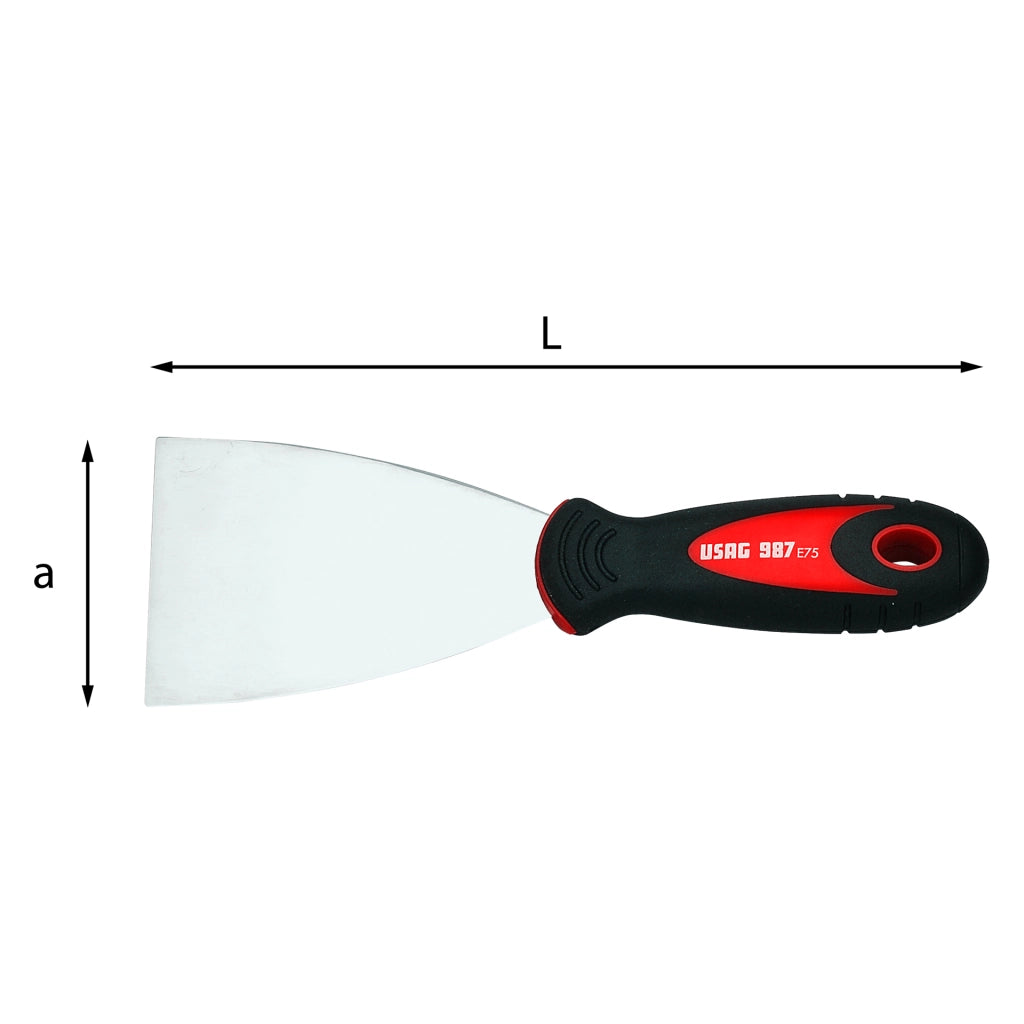 SPATOLOA FLESSIBILE IN ACCIAIO INOX 987 E USAG DA 75mm - U09870043