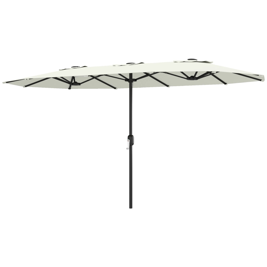 Ombrellone Doppio da Giardino ¨C Xylo ¨C 4,6x2,6 m Bianco Crema UV50+