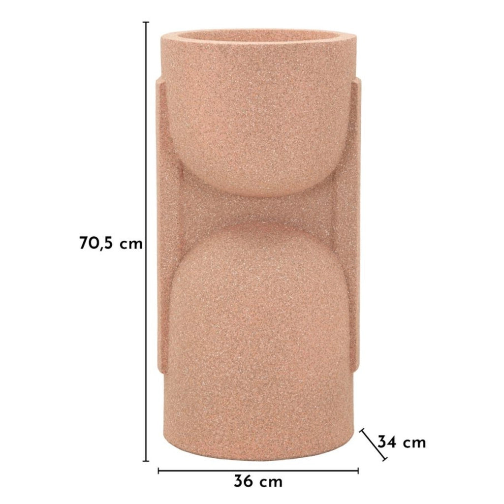 Vaso per Piante VKH1040, Rosso, Poliresina, 36x34x70,5 cm