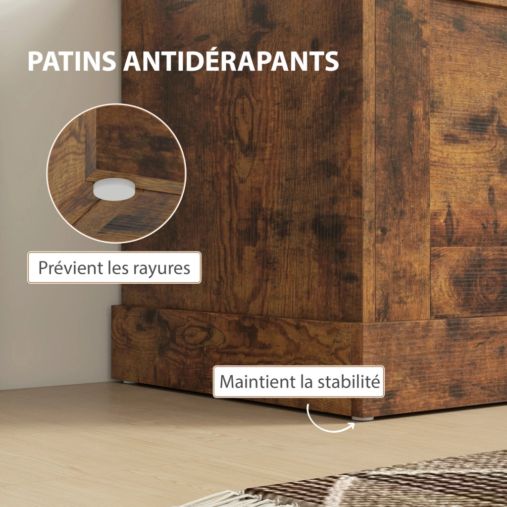 Cassa di legno per giocattoli ¨C zephmum ¨C marrone 80x40x45